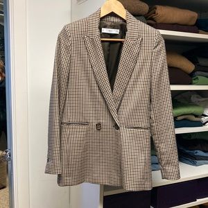 Mango check blazer XS